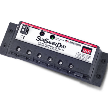 SunSaver Duo solar charge controller (angled)